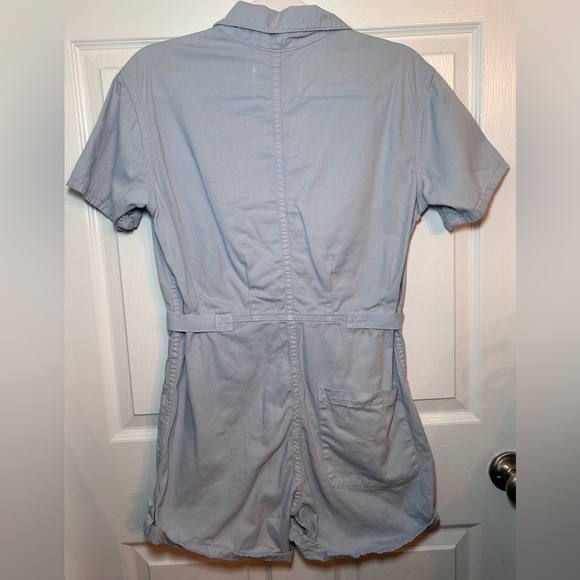PISTOLA Parker Short Sleeve Romper- Pearl Blue/ Size X-Small - Picture 4 of 6